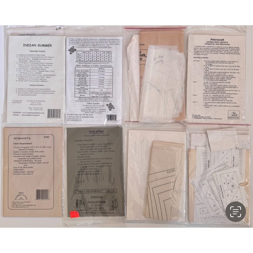 9 Vintage Sewing Patterns Vests Jackets Ponchos More For Crafting Enthusiasts - Picture 2 of 5